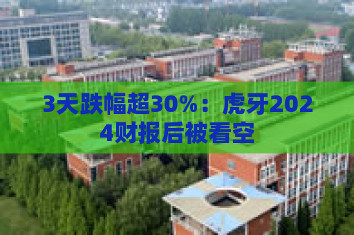 3天跌幅超30%：虎牙2024财报后被看空