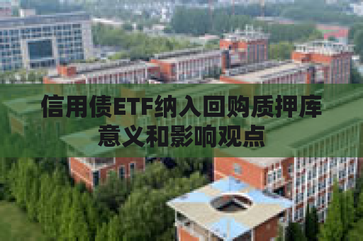 信用债ETF纳入回购质押库意义和影响观点