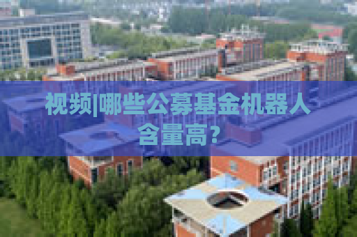 视频|哪些公募基金机器人含量高？