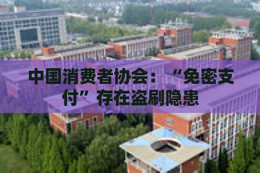 中国消费者协会：“免密支付”存在盗刷隐患
