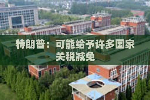 特朗普：可能给予许多国家关税减免