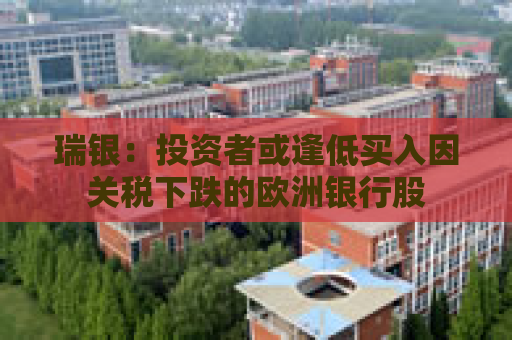 瑞银：投资者或逢低买入因关税下跌的欧洲银行股