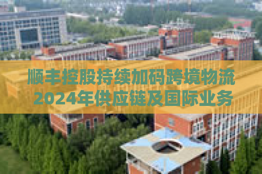 顺丰控股持续加码跨境物流 2024年供应链及国际业务收入增17.5%