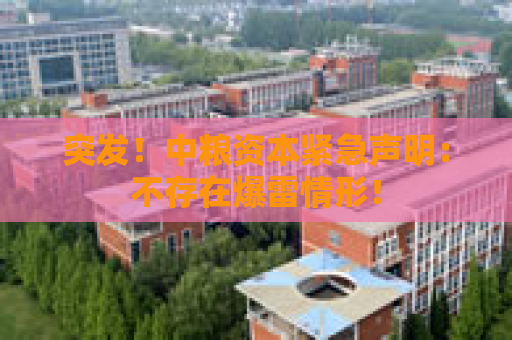 突发！中粮资本紧急声明：不存在爆雷情形！