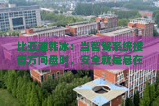 比亚迪韩冰：当智驾系统接管方向盘时，安全就是悬在头顶的一把剑