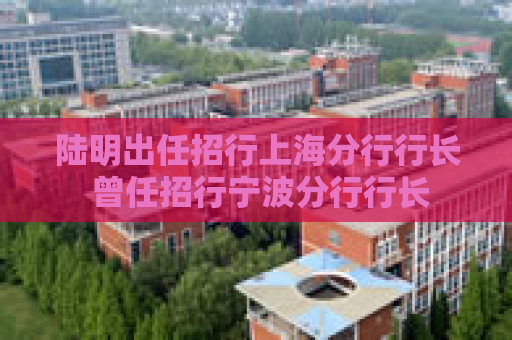 陆明出任招行上海分行行长 曾任招行宁波分行行长