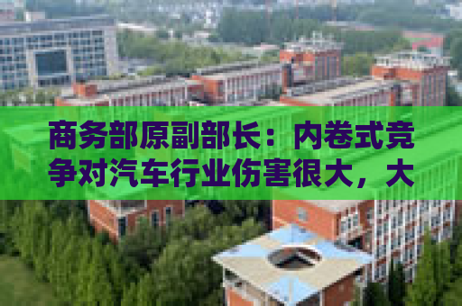 商务部原副部长：内卷式竞争对汽车行业伤害很大，大家要有清醒认识