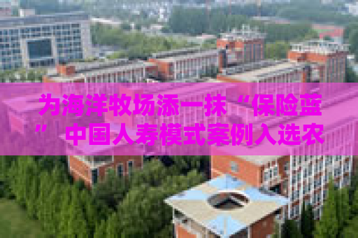 为海洋牧场添一抹“保险蓝” 中国人寿模式案例入选农业农村部“金融支农十大创新模式”