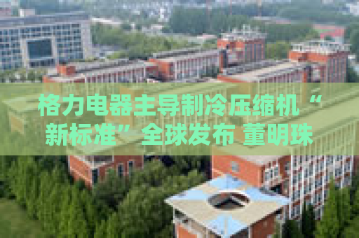 格力电器主导制冷压缩机“新标准”全球发布 董明珠：消费者的需要才是真正的标准