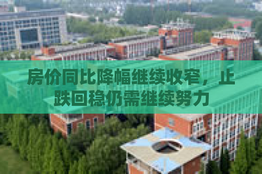 房价同比降幅继续收窄，止跌回稳仍需继续努力