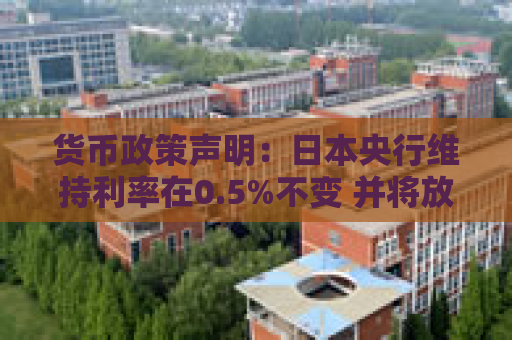 货币政策声明：日本央行维持利率在0.5%不变 并将放缓削减购债步伐