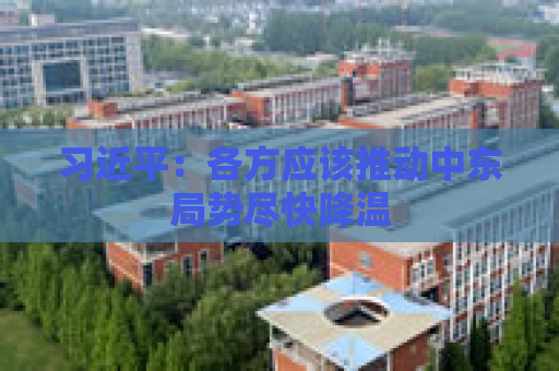 习近平：各方应该推动中东局势尽快降温