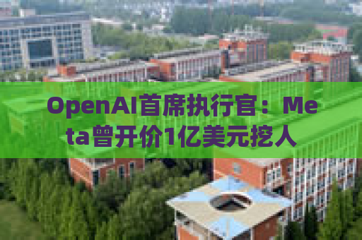 OpenAI首席执行官：Meta曾开价1亿美元挖人