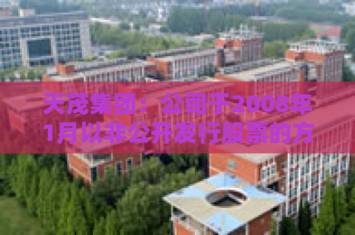 天茂集团：公司于2008年1月以非公开发行股票的方式发行了8200万股人民币普通股