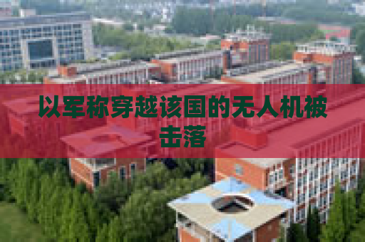 以军称穿越该国的无人机被击落