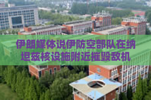 伊朗媒体说伊防空部队在纳坦兹核设施附近摧毁敌机