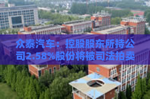 众泰汽车：控股股东所持公司2.58%股份将被司法拍卖