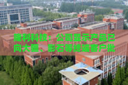 隆利科技：公司显示产品已向大疆、影石等终端客户批量交付