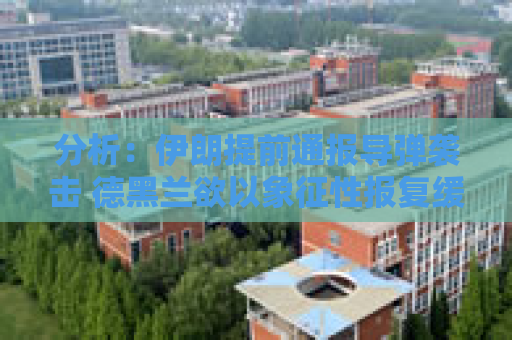 分析：伊朗提前通报导弹袭击 德黑兰欲以象征性报复缓和局势