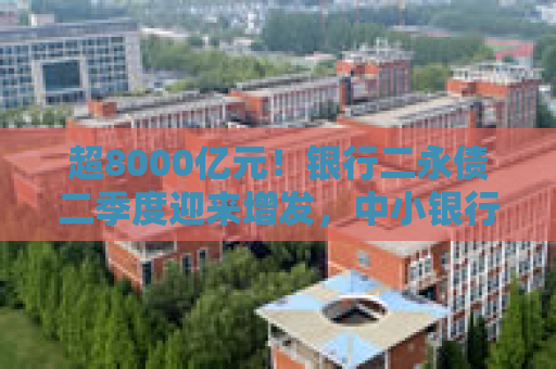 超8000亿元！银行二永债二季度迎来增发，中小银行下半年接棒新增规模或超4000亿元
