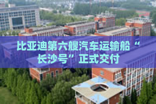 比亚迪第六艘汽车运输船“长沙号”正式交付