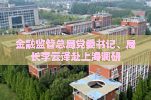 金融监管总局党委书记、局长李云泽赴上海调研