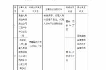 泰康人寿江西萍乡中心支公司被罚14万元：销售误导、代理人培训管理不到位、代理人发布不实招聘信息