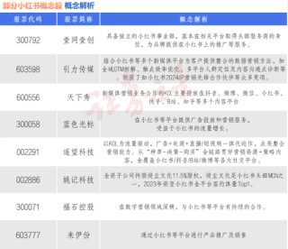 小红书登顶多国下载榜首位 相关概念股整理（名单）