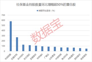 社保基金最新重仓股名单出炉，18股持股市值超10亿元