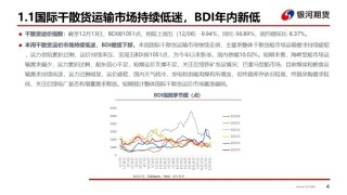 【干散货运输周报】干散货船运输需求持续低迷，BDI至年内新低