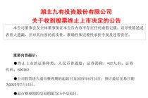 600462，被终止上市！证监会也开出罚单