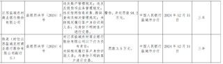 江苏盐城农村商业银行被罚94.2万元：因违反账户管理规定 违反反假货币业务管理规定等违法行为类型