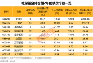 最长41个季度！社保基金长情持有绩优股来了