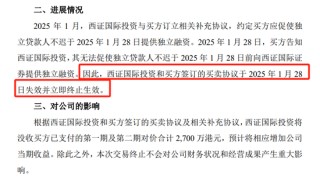 西南证券最新宣布 出售西证国际证券一事终止