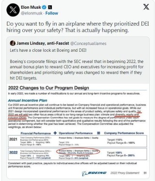 波音解散全球多元化部门，曾遭马斯克嘲讽