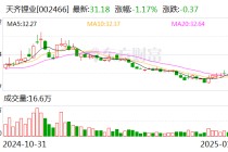 天齐锂业：2024年预计净亏损71亿元-82亿元