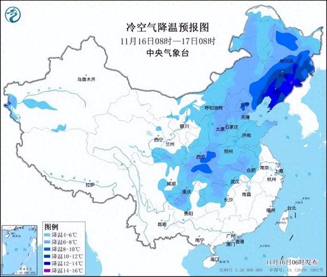 冷冷冷！大风＋降温都来了！全国冰冻线进程图出炉，这些地方雨雪天气持续在线  第1张