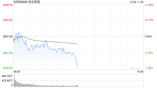 午评：创指半日跌超1% PEEK材料概念爆发  第1张