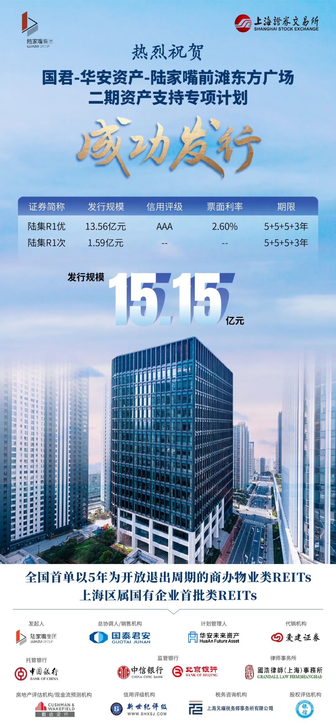 国泰君安助力浦东新区企业成功设立上海首批区属国企类REITs  第2张
