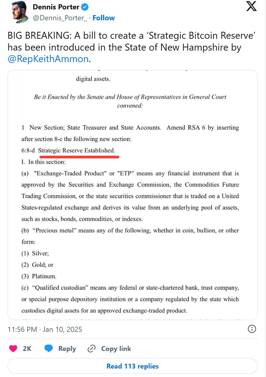 美国八州抢跑!战略比特币储备立法大战一触即发?  第3张