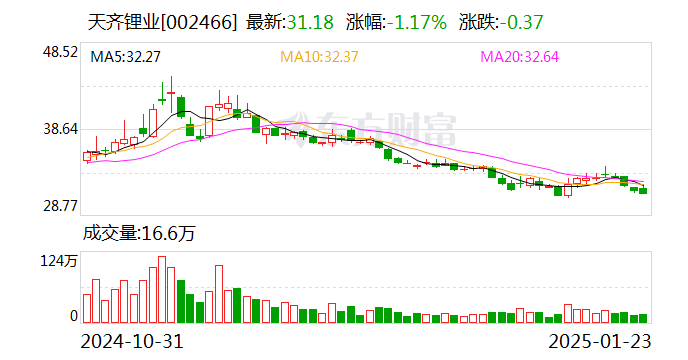 天齐锂业：2024年预计净亏损71亿元-82亿元  第1张