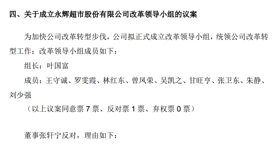 永辉“改革”，一董事反对，原因曝光  第1张